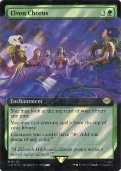 Elven Chorus 0775 - Extended Art SURGE FOIL Lord of the Rings MTG VLP Magic Card - Image 1