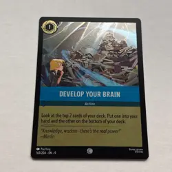 Develop Your Brain 163/204 Disney Lorcana Fabled Common Cold Foil Card NM - Image 1