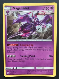 Naganadel 108/214 SM Lost Thunder Ultra Beast HOLO RARE Pokemon Card Excellent - Image 1