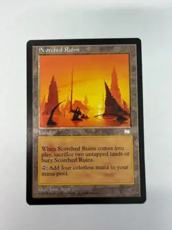 MTG Magic The Gathering Weatherlight Scorched Ruins NM Unplayed - Image 1