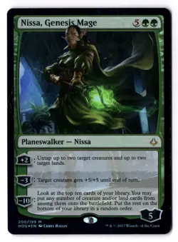 Nissa, Genesis Mage LP* FOIL Hour Of Devastation ENGLISH 200/199 mtg -UnltdCards - Image 1