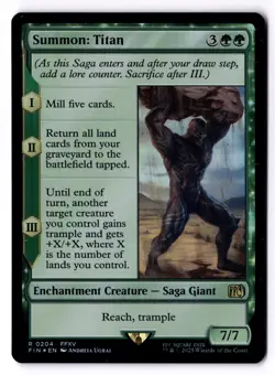 Summon: Titan NM* FOIL Universes Beyond: Final Fantasy 0204 mtg -UnltdCards - Image 1
