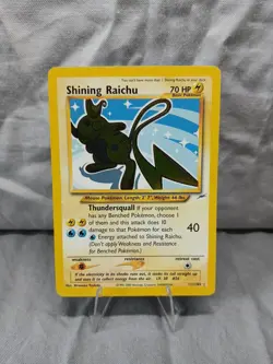 Pokemon TCG Shining Raichu Card Neo Destiny 111/105 Rare Holo Vintage Card - Image 1