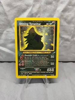 Pokemon TCG Neo Destiny Shining Tyranitar 113/105 Secret Rare Holo Card Vintage! - Image 1
