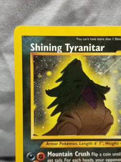 Pokemon TCG Neo Destiny Shining Tyranitar 113/105 Secret Rare Holo Card Vintage! - Image 3