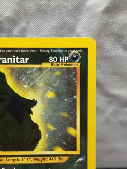 Pokemon TCG Neo Destiny Shining Tyranitar 113/105 Secret Rare Holo Card Vintage! - Image 4