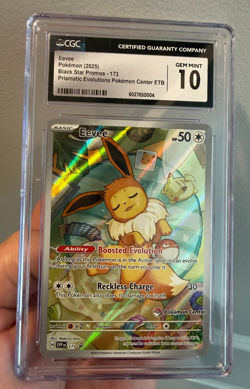 CGC 10 Eevee Promo Pokemon Center ETB 2025 - Stamped Prismatic Evolutions #173 - Image 1