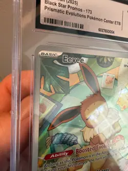 CGC 10 Eevee Promo Pokemon Center ETB 2025 - Stamped Prismatic Evolutions #173 - Image 4
