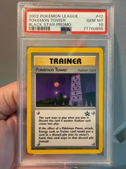 2002 Pokemon Tower #42 WOTC Vintage Black Star Promo Pokemon - PSA 10 - Image 2