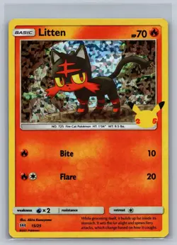 Litten 015/025 Promo McDonald's 25th Anniversary Promos Pokemon Holo Near Mint - Image 1