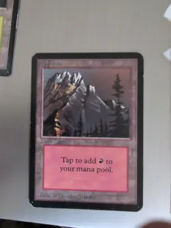 MTG Mountain (C) Beta Edition Magic the Gathering TCG Card LP - Image 1