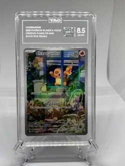 Pokemon 2023 Obsidian Flames Charmander IR ETB Black Star Promo #044 TAG 8.5 - Image 1