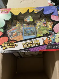 Pokemon TCG Ascended Heroes First Partner DELUXE PIN COLLECTION SEALED CASE x6ct - Image 2