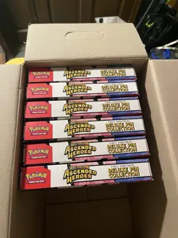 Pokemon TCG Ascended Heroes First Partner DELUXE PIN COLLECTION SEALED CASE x6ct - Image 3