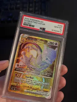 PSA 10 FRESH CERT Mewtwo VSTAR (Secret) 086/078 Pokemon GO Holo - Image 1