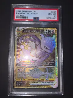 PSA 10 FRESH CERT Mewtwo VSTAR (Secret) 086/078 Pokemon GO Holo - Image 2