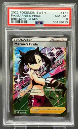 POKEMON 2022 MARNIE'S PRIDE #171 PSA 8 - Image 1