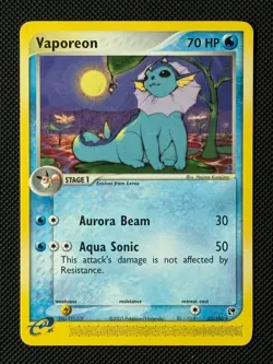 Vaporeon 25/100 Non Holo Pokemon Card EX Sandstorm Rare - Image 1
