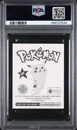 PSA 10 GEM MINT 1999 MERLIN POKEMON S29 ASH & PIKACHU-PRISM - Image 2