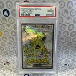 The Pokemon Company SV03 Obsidian Flames Tyranitar ex 211/197 Holo PSA 10 - Image 1