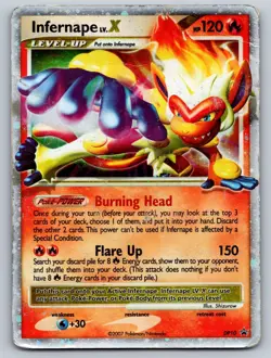 Infernape LV.X DP10 Holo Promo Diamond and Pearl Promos Pokemon Holo Damaged - Image 1