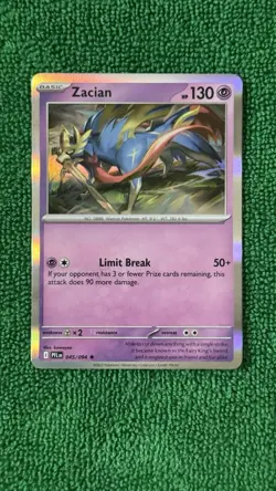 Pokemon TCG PLM 045/094 Rare Holo Zacian Basic 130 HP Limit Break 50+ - Image 1