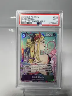 2025 ONE PIECE PROMOS ILLUSTRATION BOX VOL 2 #074 BLACK MARIA PSA 9 - Image 1