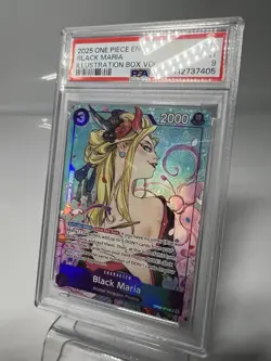 2025 ONE PIECE PROMOS ILLUSTRATION BOX VOL 2 #074 BLACK MARIA PSA 9 - Image 2
