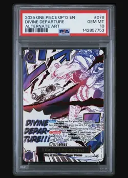 Divine Departure OP13-076 Carrying on His Will Rare Foil Alt Art EN PSA 10 - Image 1