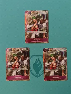 3 X One Piece Zoro-Juurou OP05-067, Vivi, Luffy, Nami - Image 1