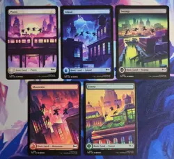 MTG - Teenage Mutant Ninja Turtles - Full Art Land Set - NON-Foil #191-195 - NM - Image 1
