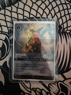 Disney Lorcana TCG Rise Of The Floodborn Hercules Divine Hero 215/204 Enchanted - Image 1