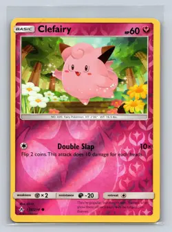 Clefairy 132/214 Common Unbroken Bonds Pokemon Reverse Holo LP - Image 1