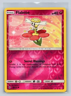 Flabebe 84/131 Common Forbidden Light Pokemon Reverse Holo LP - Image 1