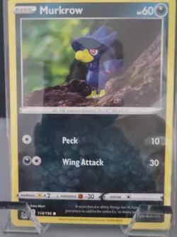 Murkrow 114/196 Common Lost Origin Yuka Mori Pokemon Tcg Card - Image 1