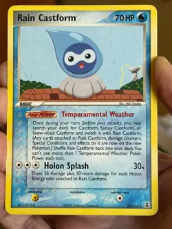 POKEMON RAIN CASTFORM 26/113 RARE EX DELTA SPECIES NM CARD - Image 1
