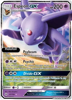Espeon GX [SM01 - 61/149] Holofoil Pokemon NM - Image 1