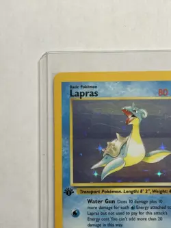 Pokemon TCG Fossil Lapras 10/62 Holo Rare EN 80 HP 1st Edition - Image 2