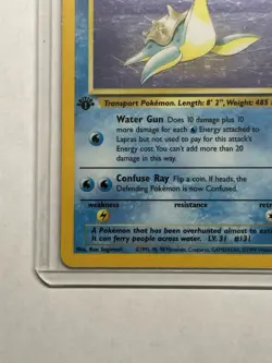 Pokemon TCG Fossil Lapras 10/62 Holo Rare EN 80 HP 1st Edition - Image 5