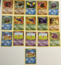 WOTC 1999 Pokemon TCG Fossil 16 Card Lot Vintage LP - Image 1