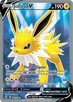 1x Jolteon V - 177/203 - Full Art Ultra Rare NM-Mint Pokemon SWSH07 - Evolving S - Image 1