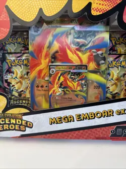 Pokemon TCG: Mega Evolution—Ascended Heroes Mega Emboar Ex Box - In Hand - Image 2