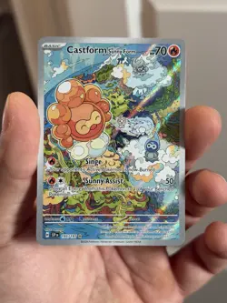 Castform Sunny Form 195/191 Illustration Rare Surging Sparks Pokemon - Image 1