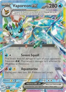 Pokemon TCG Vaporeon ex Holo 023/131 Prismatic Evolutions - Image 1