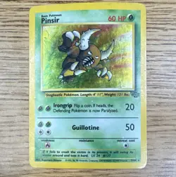 Pokemon Pinsir 09/64 Jungle Holo Rare 60 HP Basic English 1999 Unlimited - Image 1