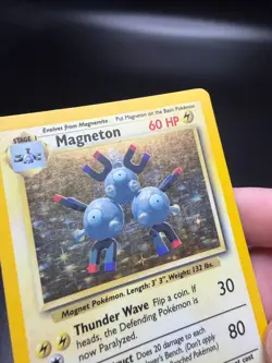 Pokemon Base Set MAGNETON Holo Rare #9/102 - Image 2