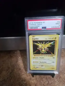 2016 Pokemon Xy Zapdos Holo Evolutions Psa 9 - Image 3