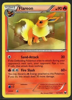 Flareon 12/108 Uncommon Dark Explorers Pokemon Lightly Played - Image 1