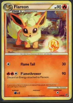 Pokemon Flareon - Undaunted 26/90 LP Card - Image 1