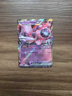 Team Rocket's Mewtwo ex 081/182 Double Rare Destined Rivals Pokemon Card - Image 1